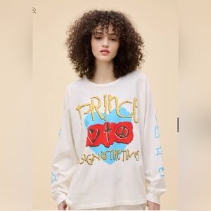 Daydreamer Prince Sign Of The Times 1987 Long Sleeve Vintage White S Oversized